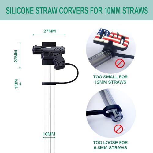 Gun Silicone Straw Covers for Stanley Cup (2 Count)