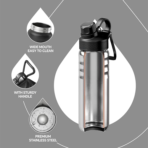 24oz Stainless Steel Insulated Bottle with 2 Leak