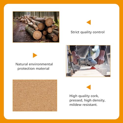 100 PCS self Adhesive Cork for Coasters Bulk (100 Count)