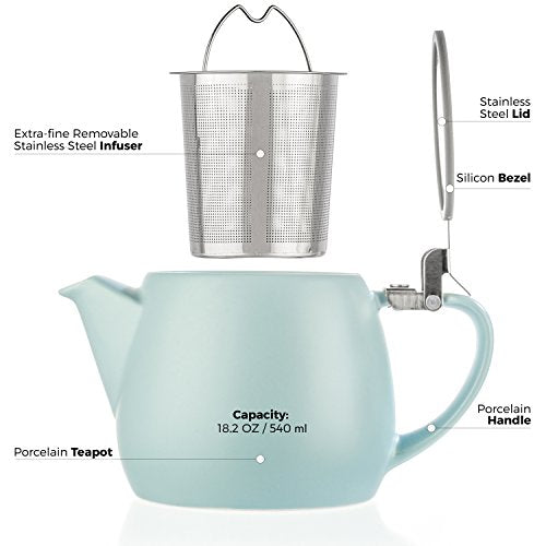 Pluto Porcelain Small Teapot Turquoise