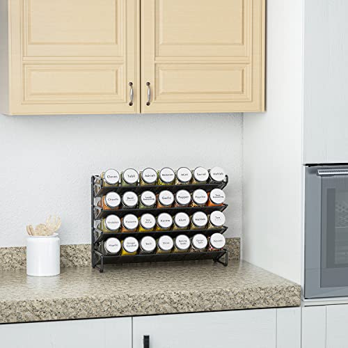 Spice Rack Organizer with 28 Spice Jars (28 Count)