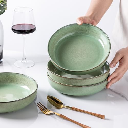 8.75'' Large Ceramic Pasta Bowls (4 Count)