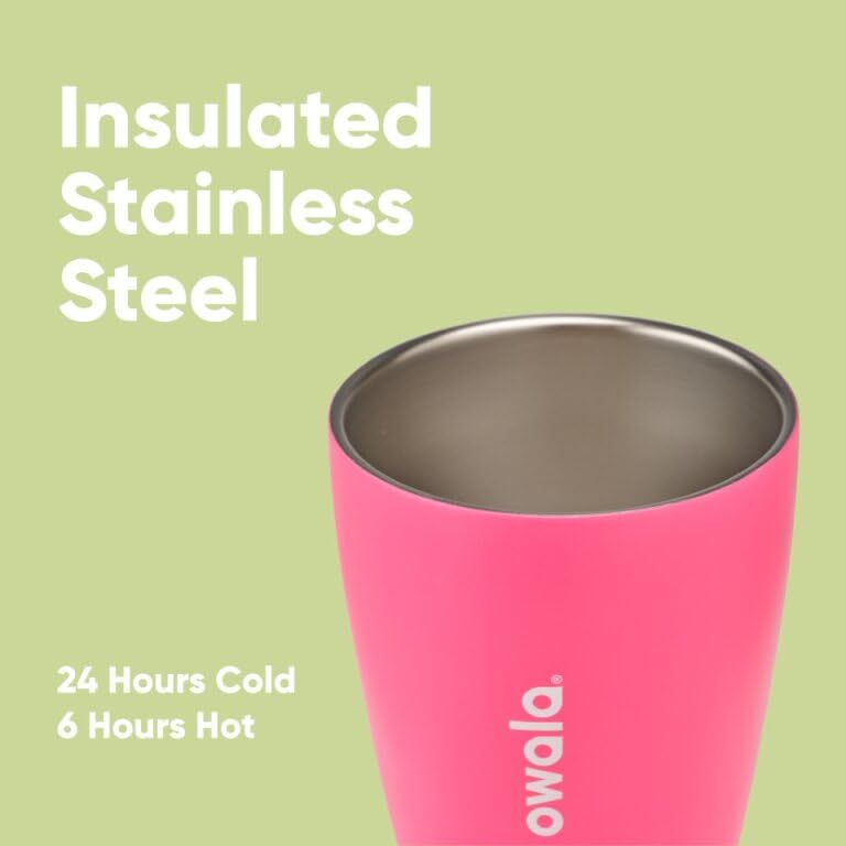 SmoothSip Insulated Travel Coffee Cup 10 oz Watermelon Breeze