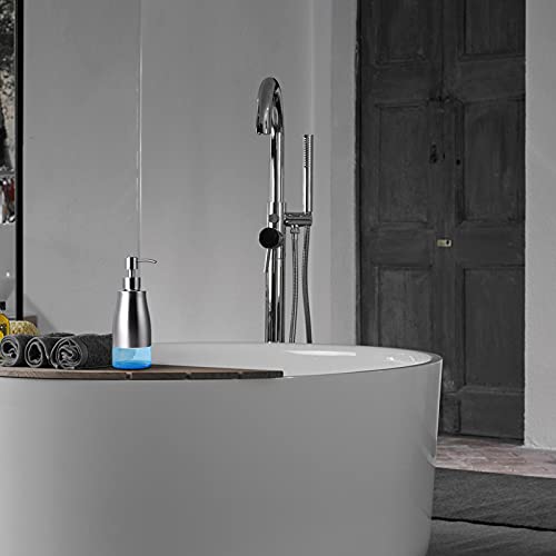 Non Slip Soap Dispenser with Brushed Nickel Stainless Steel Case