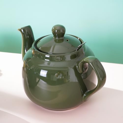 Farmhouse 4 Cup Ceramic Teapot with Removable Infuser and Lid