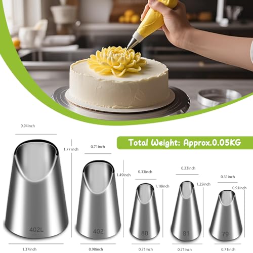 5 Pieces Chrysanthemum Piping Tips Set