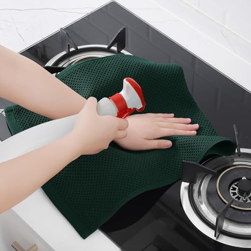 100% Cotton Waffle Weave Kitchen Dish Towels 18 (18 Count)