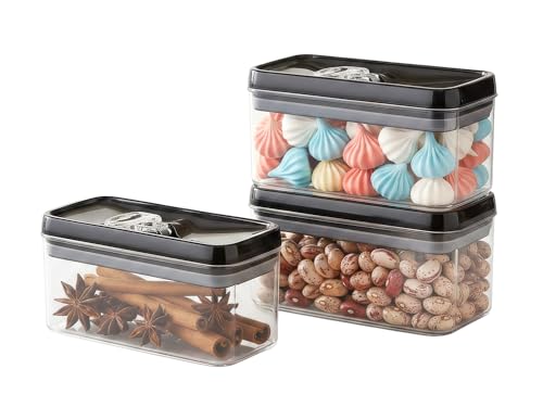 Flip Tite Food Storage Container with Lid 4” RECTANGLE Airtight Ring Flip Lock Top (3 Count)