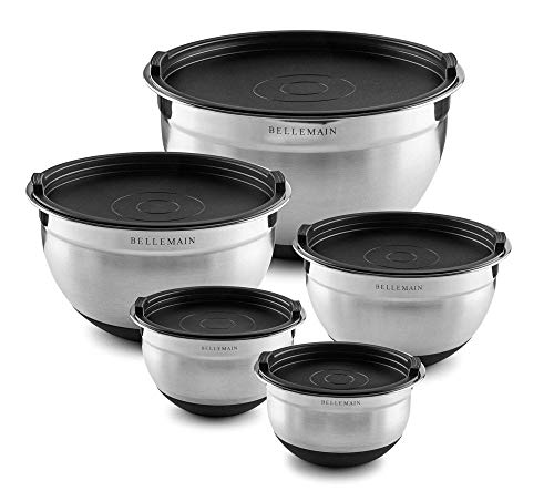 Stainless Steel Mixing Bowls with Airtight Lids Set