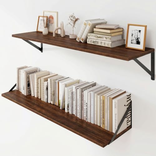 Black Deep Floating Shelves for Wall