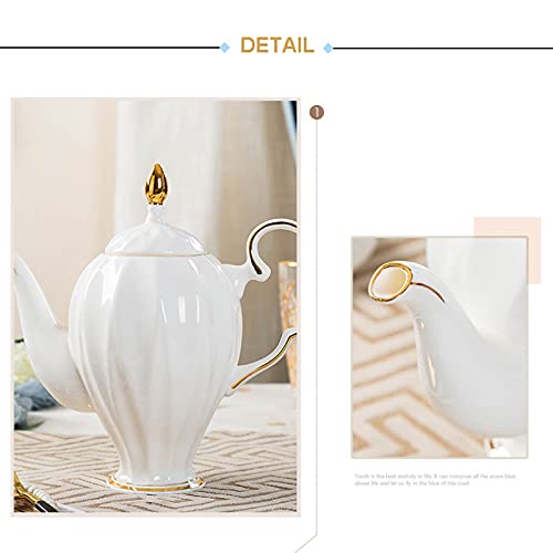 Tea Set for Adults Porcelain Coffee Tea Gift Sets Cups and for 6 with Ceramic Teapot