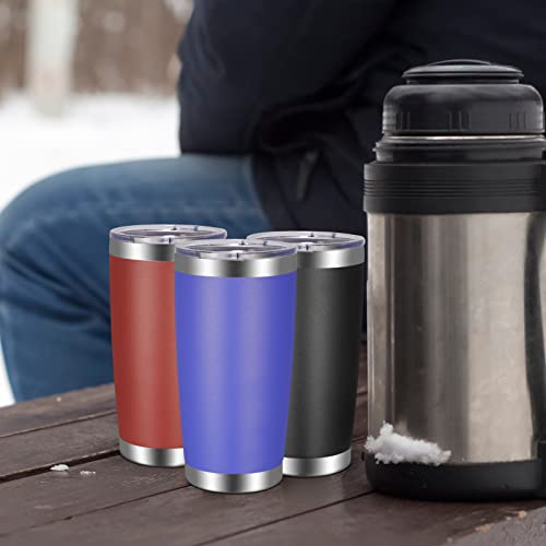 20oz Tumbler with Lid and Straw Stainless Steel Tumbler Cup Bulk Vacuum Insulated Double Wall Travel Coffee Mug Powder Coated Coffee Cup (12 Count)
