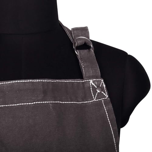 Cotton Solid Aprons for Women with Pocket