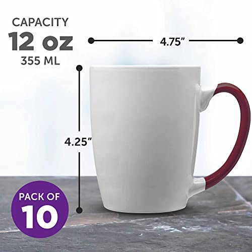Java Two Tone Coffee Mugs 12 oz. Set of 10 (10 Count)