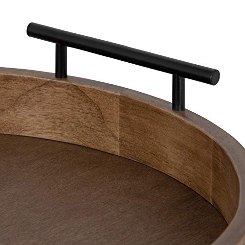 Lipton Modern Round Wood Decorative Tray