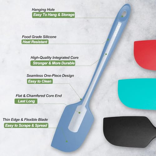 3 Pack Large Silicone Spatula for Kitchen