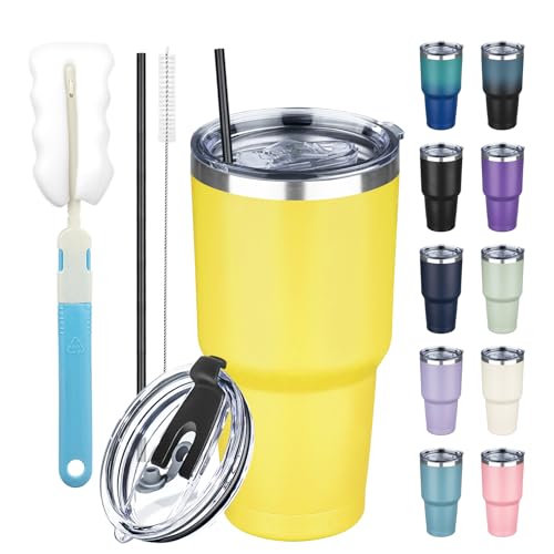 30 oz Tumbler with Lids and Straws