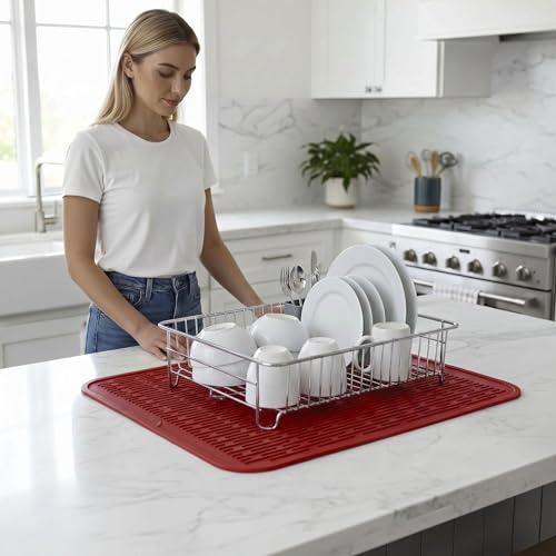Silicone Dish Drying Mat for Multiple Usage