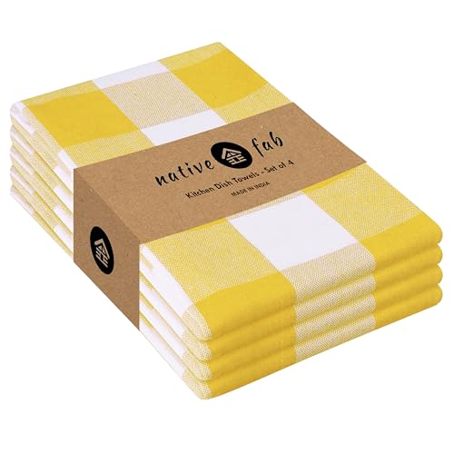 Yellow Buffalo Dish Towel 16"x26" (4 Count)