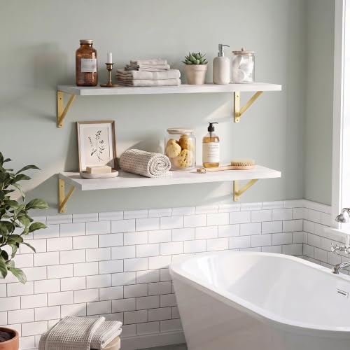 Wall Mounted Floating Shelves Set of 2 (2 Count)