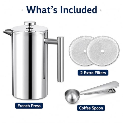 12 oz 350 ml Stainless Steel French Press Coffee Maker