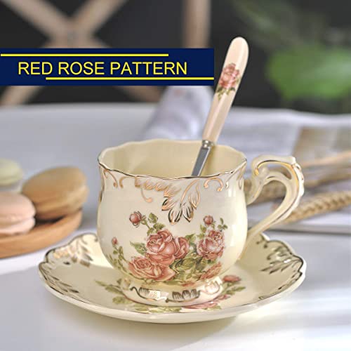 Tea Cups and Saucers Set of 6 (6 Count)