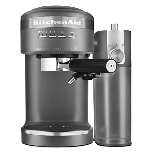 Semi Automatic Espresso Machine and Automatic Milk Frother Attachment