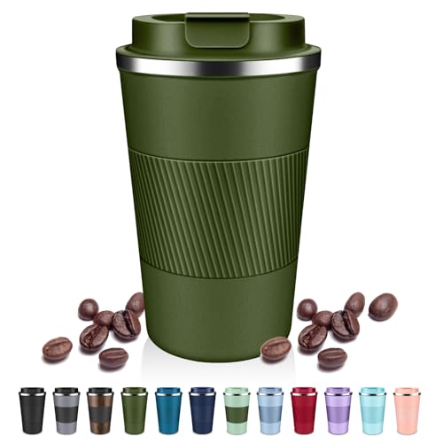 Insulated Coffee Tumblers with Flip Lid 12oz
