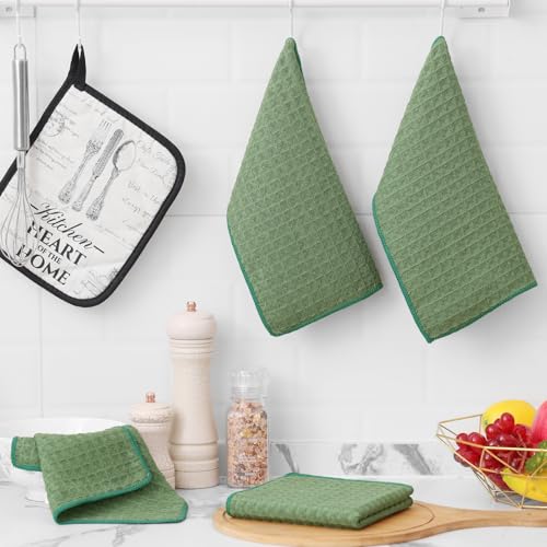 Microfiber Waffle Weave Kitchen Dish Cloths (12 Count)