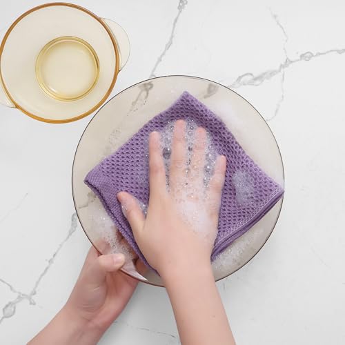 100% Cotton Waffle Weave Kitchen Dish Cloths 6 (6 Count)