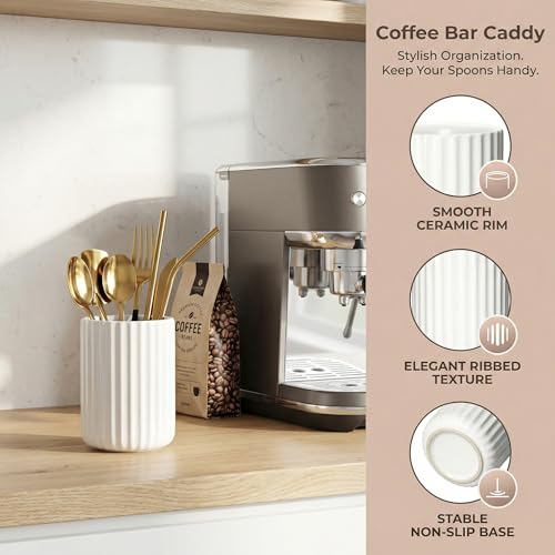 Ceramic Spoon Holder for Coffee Bar