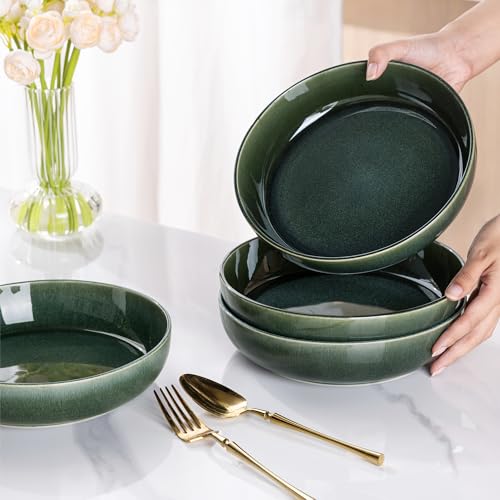 8.75'' Large Ceramic Pasta Bowls (4 Count)