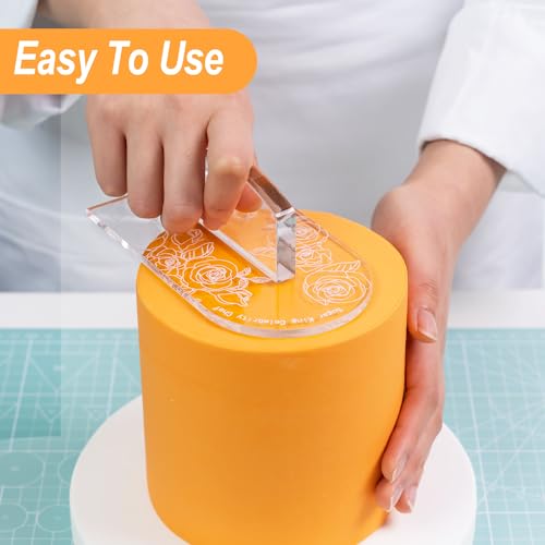 Fondant Smoother with Handle Acrylic Cake Smoother Tool for Icing fondant tools set