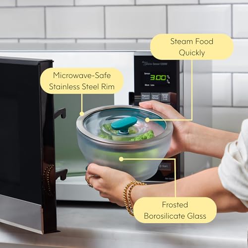 8 Cup Microwave Cookware Glass Container with Lid