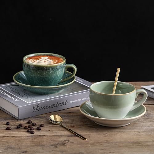 Porcelain Coffee Cup with Saucer Spoon (10 Count)