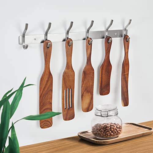 23 Inch Coat Rack Wall Mount with 8 Hooks (2 Count)