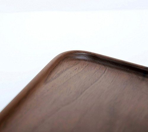 Rustic Walnut Wooden Tray Solid Wood Serving Tray Square Rectangle Platter Tea Tray Coffee Table Tray