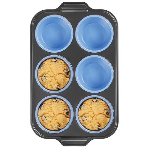 Jumbo Silicone Muffin Pan with Metal Frame
