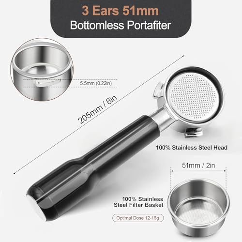51mm Bottomless Portafilter & Puck Screen