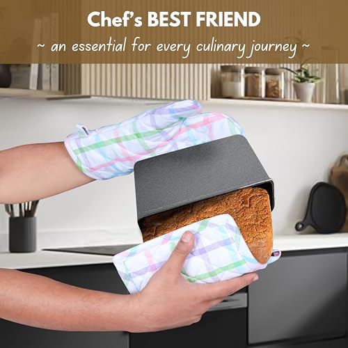 4 Piece Set 2 Oven Mitts & 2 Potholders (4 Count)