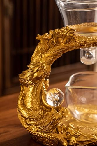 Glass Teapot Set with Infuser Semi Automatic Dragon Tea Set