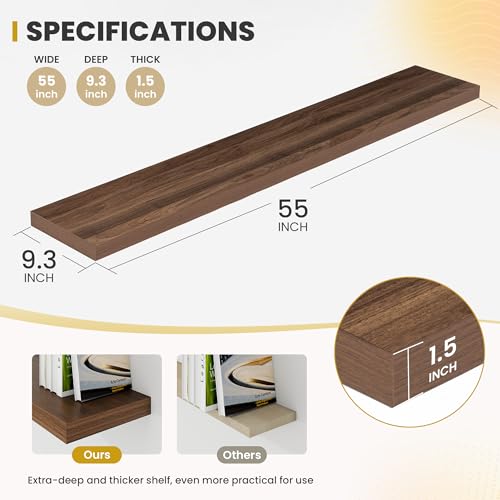 55 Inch Floating Shelves