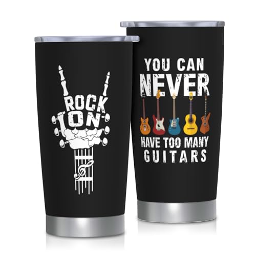 Guitar Gifts for Men Travel Coffee Mug Cups (20 Count)