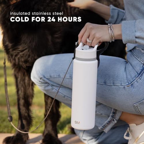 Insulated Water Bottle with Straw
