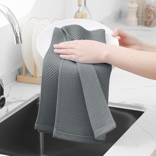 100% Cotton Waffle Weave Kitchen Dish Towels 18 (18 Count)