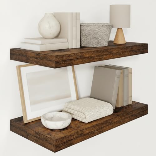 12" Deep Floating Shelves 24x12” Set of 2 (2 Count)