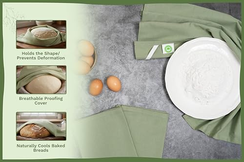 Sage Green Flour Sack Tea Towels (5 Count)