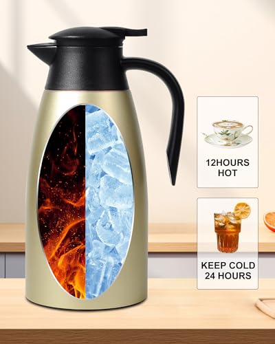 70 OZ Updated Thermal Coffee Carafe for keeping hot (70 Count)