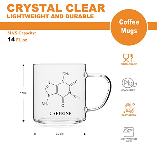 Glass Coffee Mugs (2 Count)