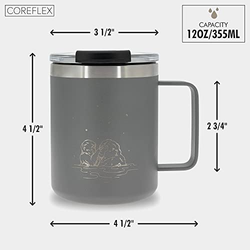 12 oz Insulated Coffee Mug with Handle & Lid